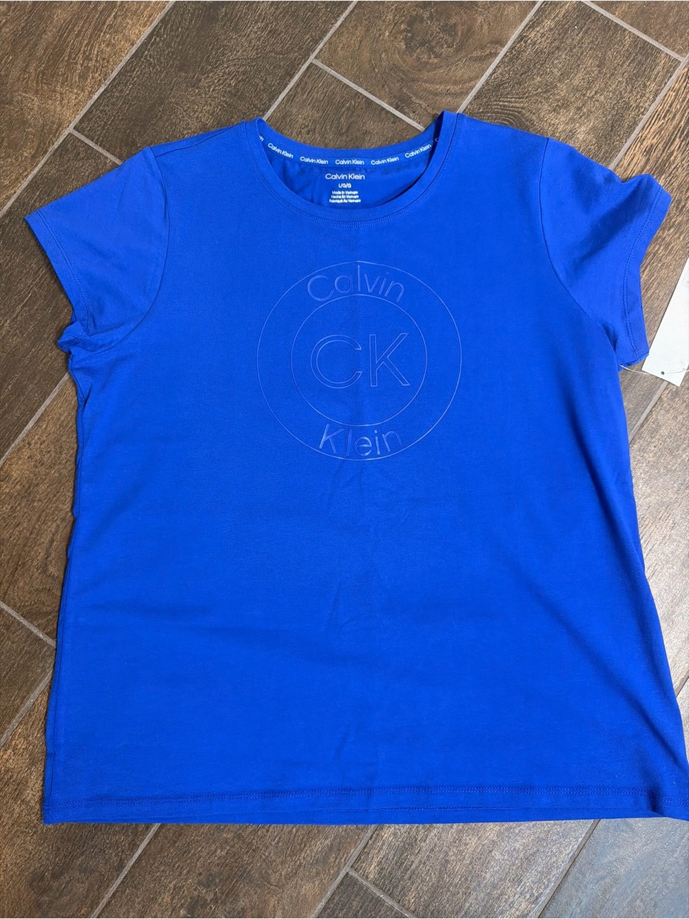 Calvin Klein Royal Blue Short Sleeve CK Logo Tee